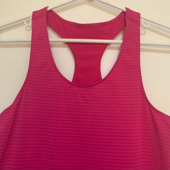 3/$30 Under Armour pink racerback striped tank top - Picture 6 of 7